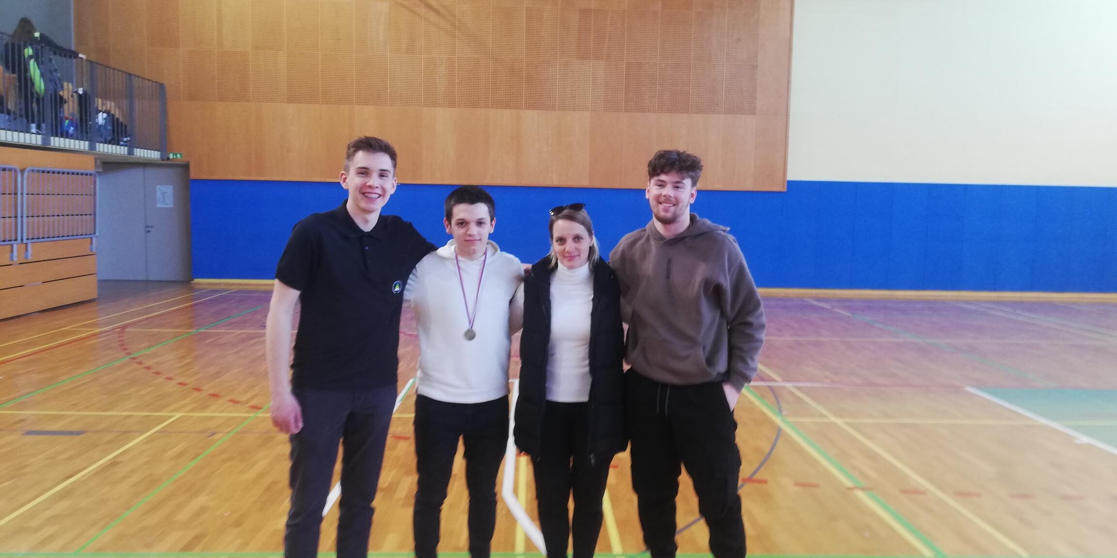 Patrik Riboli, Sergej Kostić, prof. Martina Kovačič, Miha Roškarič